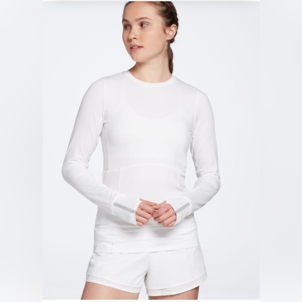 CALIA by CARRIE UNDERWOOD Womens Long Sleeve Shirt Size M Vents Reflective White